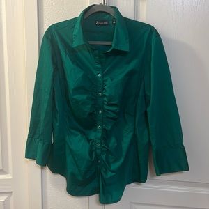 New York and Company Button Up shirt with gather detailing